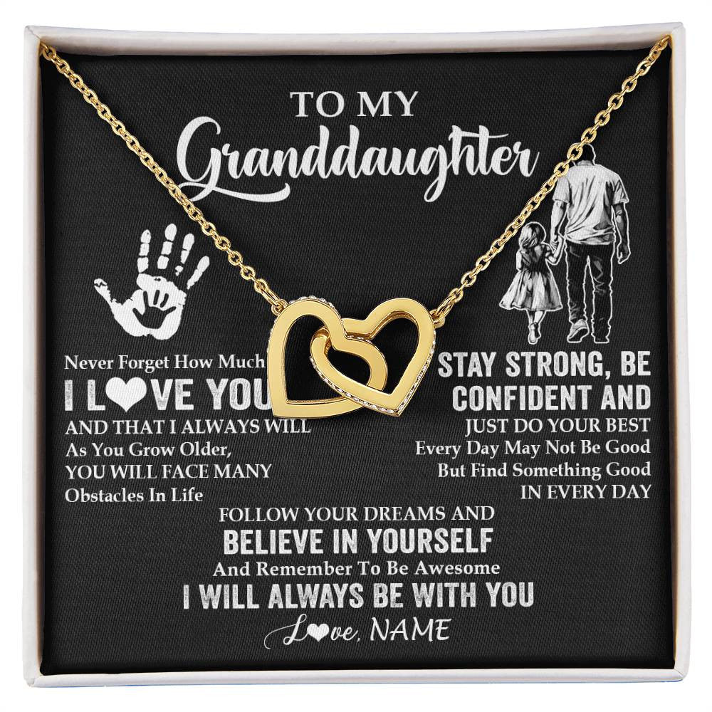 Personalized To My Granddaughter Necklace I Love You Forever From Grandpa Granddaughter Birthday Gifts Christmas Graduation Customized Gift Box Message Card
