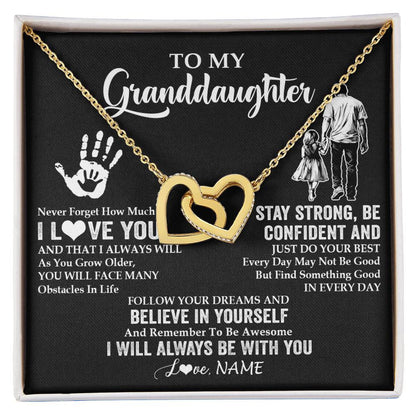 Personalized To My Granddaughter Necklace I Love You Forever From Grandpa Granddaughter Birthday Gifts Christmas Graduation Customized Gift Box Message Card