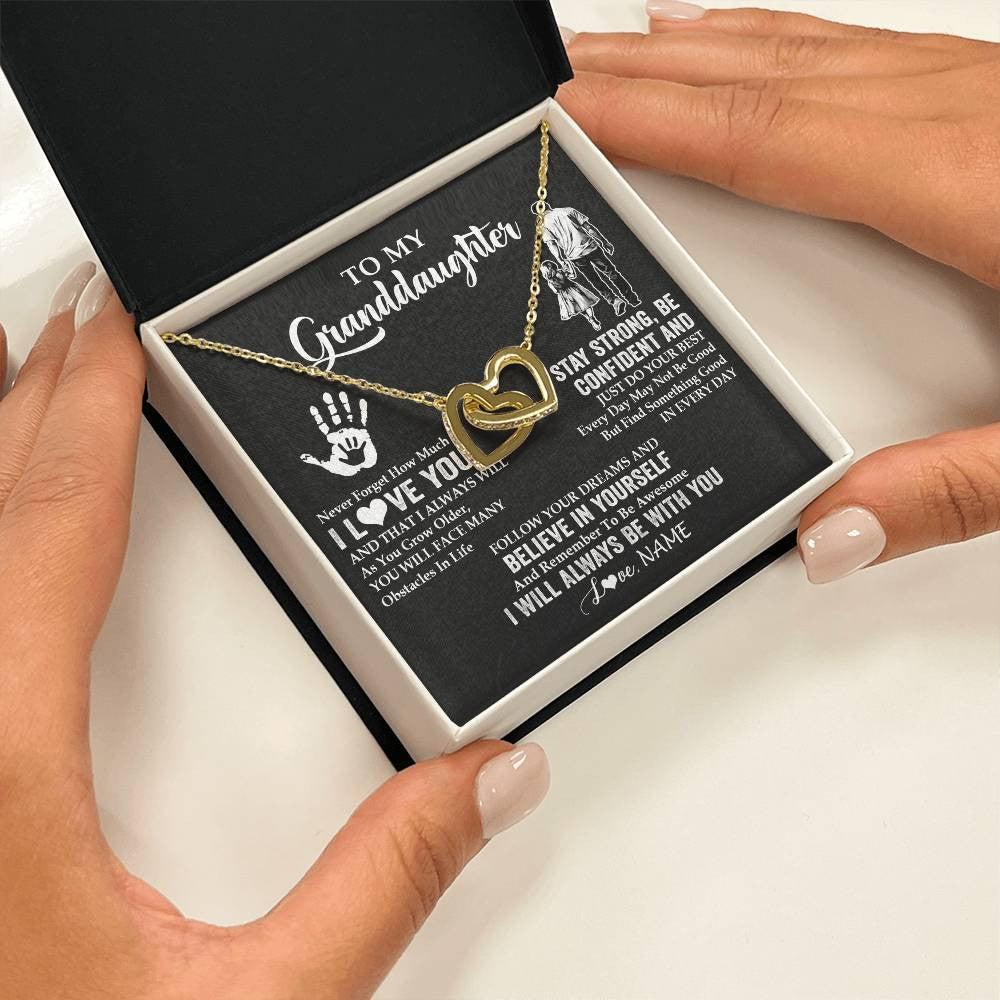 Personalized To My Granddaughter Necklace I Love You Forever From Grandpa Granddaughter Birthday Gifts Christmas Graduation Customized Gift Box Message Card