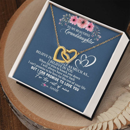 Personalized To My Granddaughter Necklace from Grandma Nana Papa Believe In Yourself Granddaughter Graduation Birthday Customized Message Card