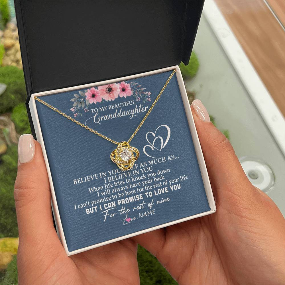 Personalized To My Granddaughter Necklace from Grandma Nana Papa Believe In Yourself Granddaughter Graduation Birthday Customized Message Card
