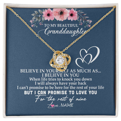 Personalized To My Granddaughter Necklace from Grandma Nana Papa Believe In Yourself Granddaughter Graduation Birthday Customized Message Card