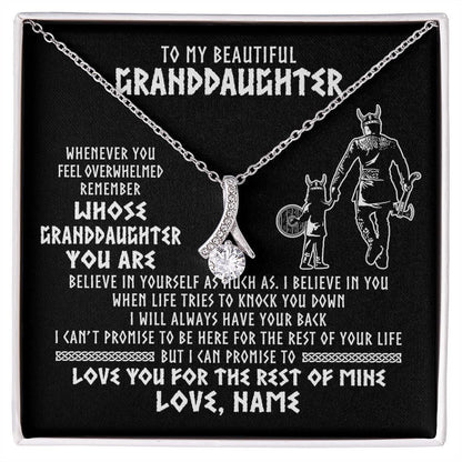 Personalized To My Granddaughter Viking Necklace From Grandpa Whenever You Feel Overwhelmed Birthday Christmas Jewelry Customized Gift Box Message Card