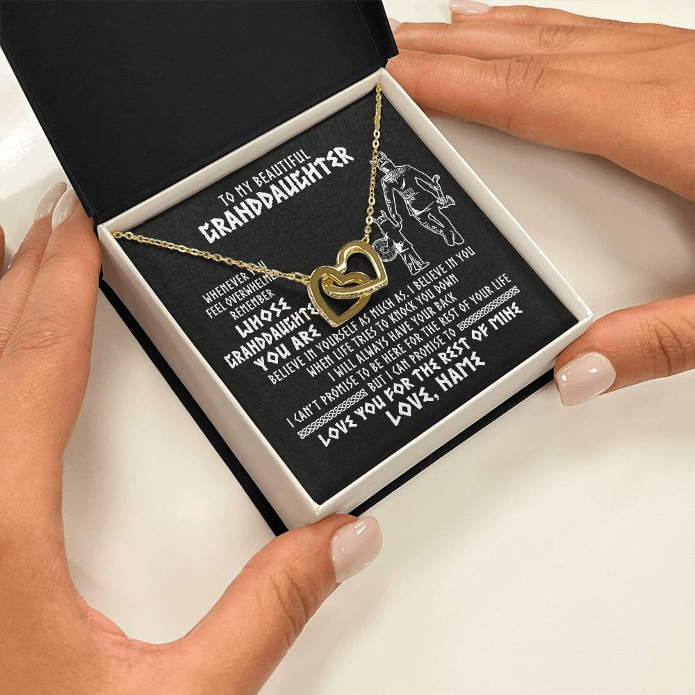Personalized To My Granddaughter Viking Necklace From Grandpa Whenever You Feel Overwhelmed Birthday Christmas Jewelry Customized Gift Box Message Card