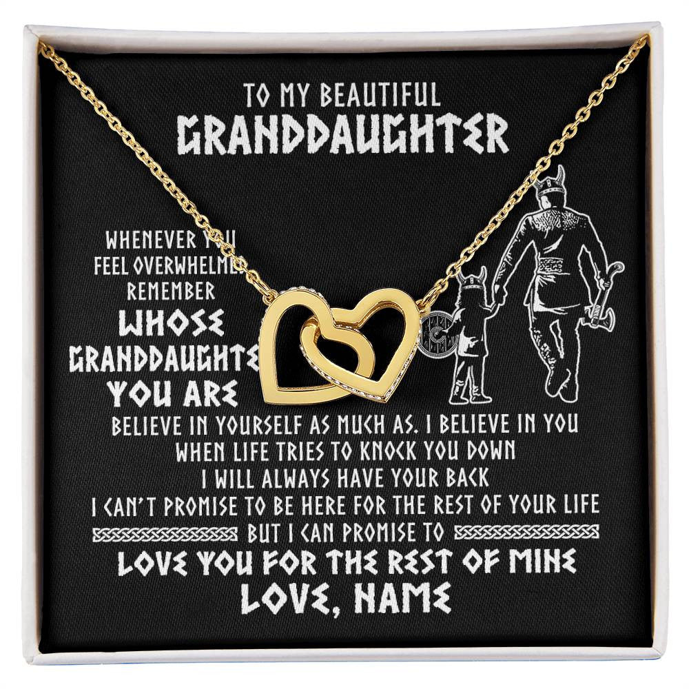 Personalized To My Granddaughter Viking Necklace From Grandpa Whenever You Feel Overwhelmed Birthday Christmas Jewelry Customized Gift Box Message Card