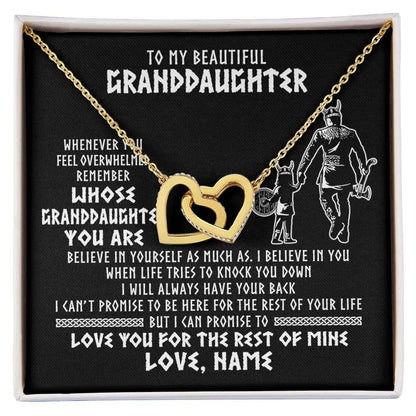 Personalized To My Granddaughter Viking Necklace From Grandpa Whenever You Feel Overwhelmed Birthday Christmas Jewelry Customized Gift Box Message Card