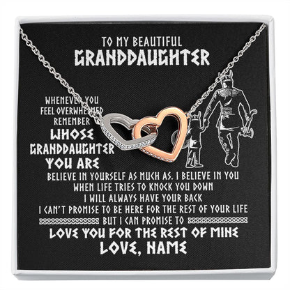 Personalized To My Granddaughter Viking Necklace From Grandpa Whenever You Feel Overwhelmed Birthday Christmas Jewelry Customized Gift Box Message Card