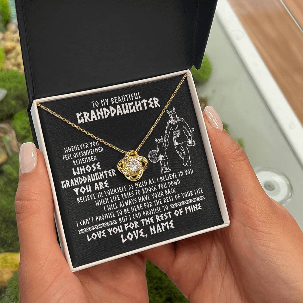 Personalized To My Granddaughter Viking Necklace From Grandpa Whenever You Feel Overwhelmed Birthday Christmas Jewelry Customized Gift Box Message Card