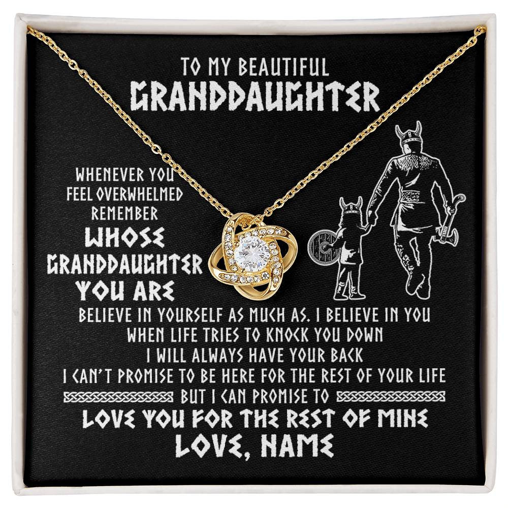 Personalized To My Granddaughter Viking Necklace From Grandpa Whenever You Feel Overwhelmed Birthday Christmas Jewelry Customized Gift Box Message Card