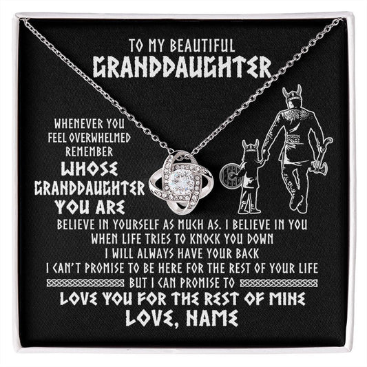 Personalized To My Granddaughter Viking Necklace From Grandpa Whenever You Feel Overwhelmed Birthday Christmas Jewelry Customized Gift Box Message Card