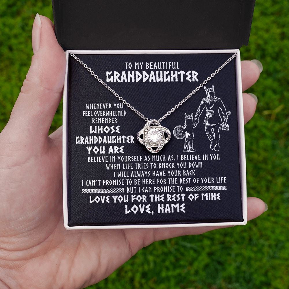Personalized To My Granddaughter Viking Necklace From Grandpa Whenever You Feel Overwhelmed Birthday Christmas Jewelry Customized Gift Box Message Card