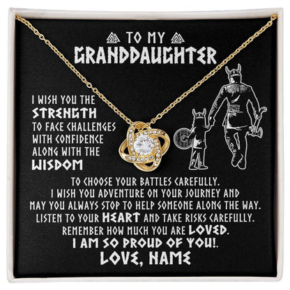 Personalized To My Granddaughter Viking Necklace From Papa Grandpa I Am So Proud Of You Runes Viking Birthday Christmas Customized Gift Box Message Card