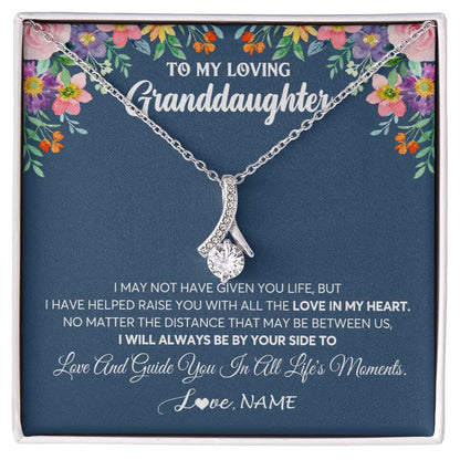 Personalized To My Loving Granddaughter Necklace From Grandma No Matter The Distance Granddaughter Birthday Christmas Jewelry Customized Gift Box Message Card