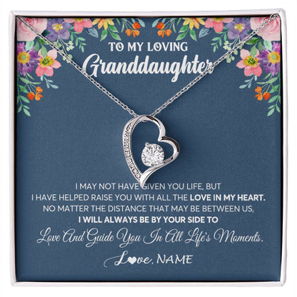 Personalized To My Loving Granddaughter Necklace From Grandma No Matter The Distance Granddaughter Birthday Christmas Jewelry Customized Gift Box Message Card