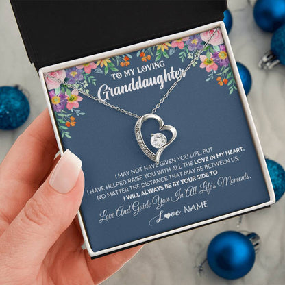 Personalized To My Loving Granddaughter Necklace From Grandma No Matter The Distance Granddaughter Birthday Christmas Jewelry Customized Gift Box Message Card