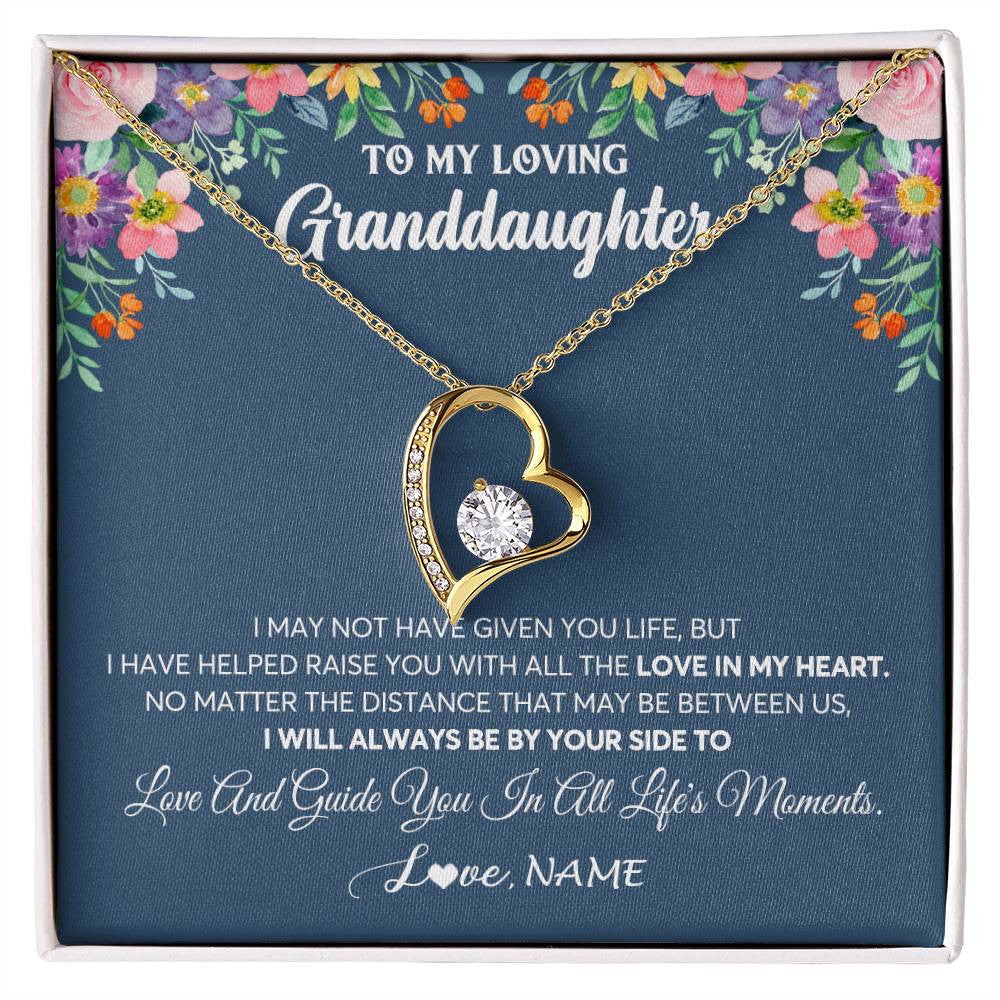 Personalized To My Loving Granddaughter Necklace From Grandma No Matter The Distance Granddaughter Birthday Christmas Jewelry Customized Gift Box Message Card