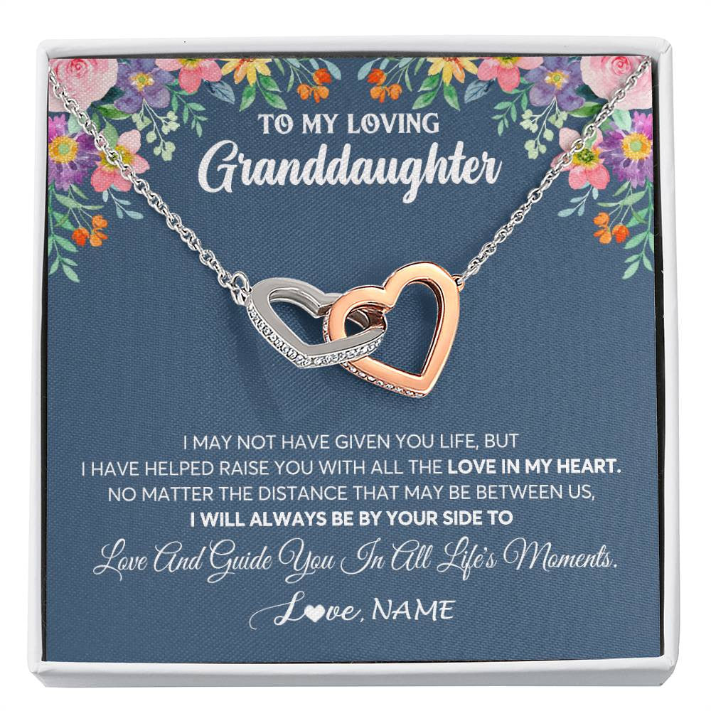 Personalized To My Loving Granddaughter Necklace From Grandma No Matter The Distance Granddaughter Birthday Christmas Jewelry Customized Gift Box Message Card