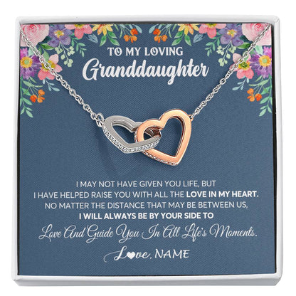 Personalized To My Loving Granddaughter Necklace From Grandma No Matter The Distance Granddaughter Birthday Christmas Jewelry Customized Gift Box Message Card