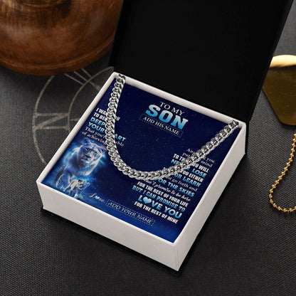 Personalized To My Son Necklace From Mom Mother Believe Your Heart Son Gift Birthday Graduation Christmas Customized Gift Box Message Card