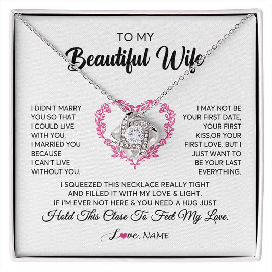 Personalized To My Wife Necklace From Husband Love Heart Soulmate Wife Birthday Anniversary Wedding Valentines For Her Customized Gift Box Message Card